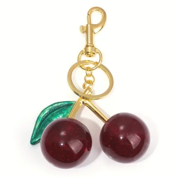 CHERRY KEYCHAIN BAG CHARMS π - Picture 8 of 15
